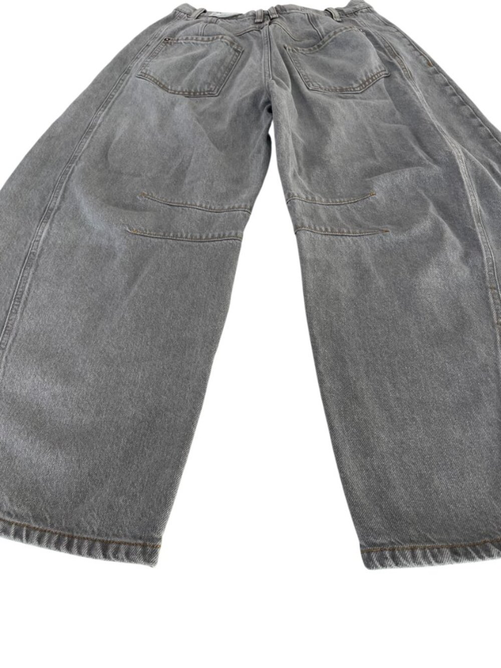 We The Free People Lucky You Mid Rise Barrel Jeans Archive Grey Boho 25 NWT $98 - Picture 13 of 16